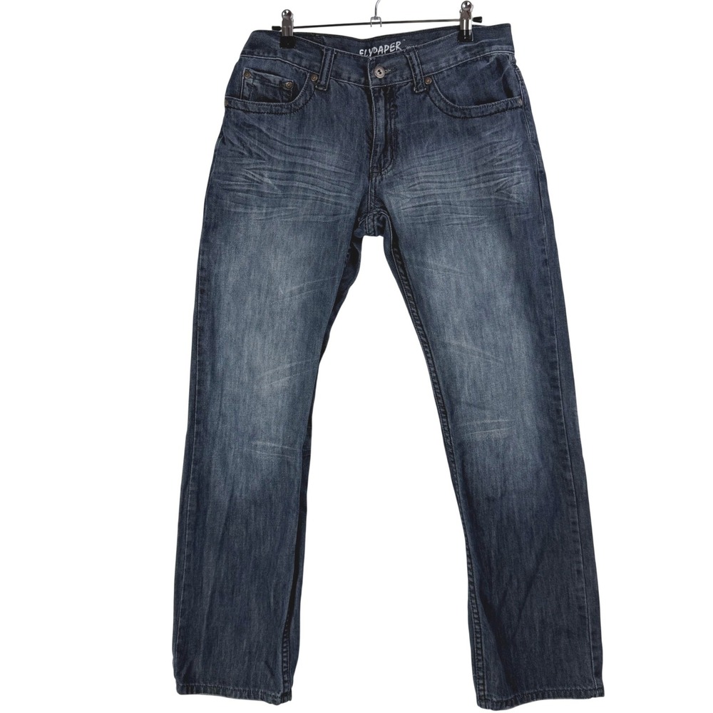 FLYPAPER Jeans Men W30 L30 Straight Dark Wash Denim Casual‎ Pants